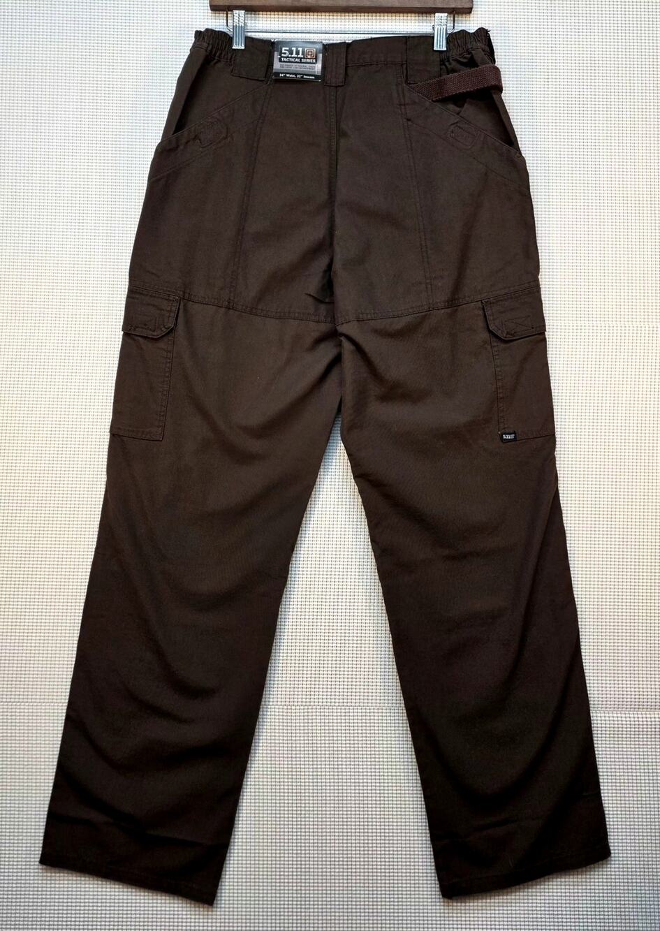 NWT 5.11 Tactical Series Men's Cargo Pants Style 74251 Dark Brown 34x32 Canvas